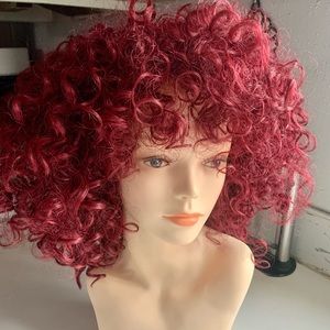 Sexy Curly Q burgundy red Disco Doo